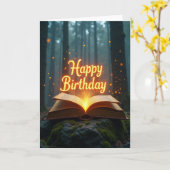 Carte d'anniversaire de la Forêt Mystique (Fleur jaune)