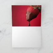 Carte d'anniversaire de la fraise couverte au choc (Intérieur)