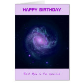 Carte d'anniversaire de la galaxie en spirale (Devant)