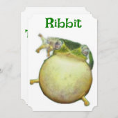 Carte d'anniversaire de la grenouille (Devant / Derrière)