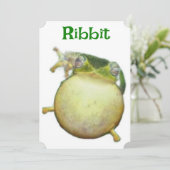 Carte d'anniversaire de la grenouille (Debout devant)