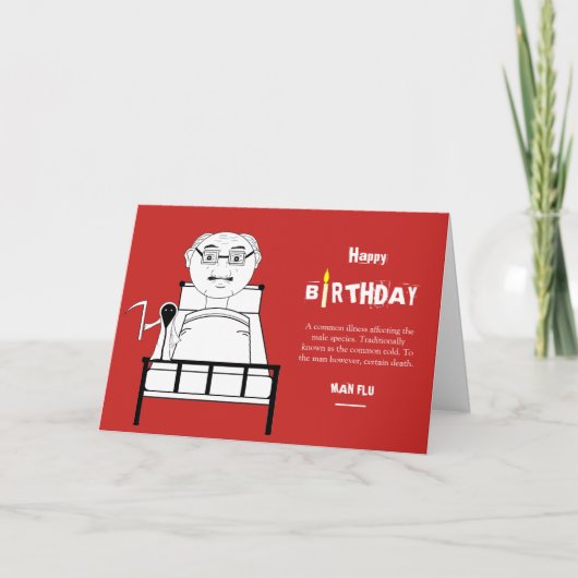 Carte d'anniversaire de la grippe humaine (Devant)