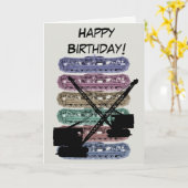 Carte d'anniversaire de la grue de conducteur de g (Fleur jaune)