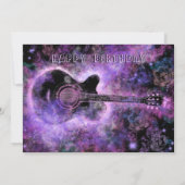 Carte d'anniversaire de la guitare musicale (Dos)
