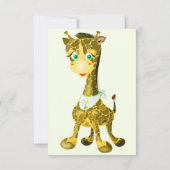 Carte d'anniversaire de la joyeuse Giraffe Baby (Dos)