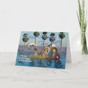 Carte d'anniversaire de la jumelle Soeur, Moonies 