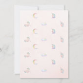 Carte d'anniversaire de la licorne (Dos)