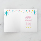 Carte d'anniversaire de la licorne magique pour le (Intérieur)