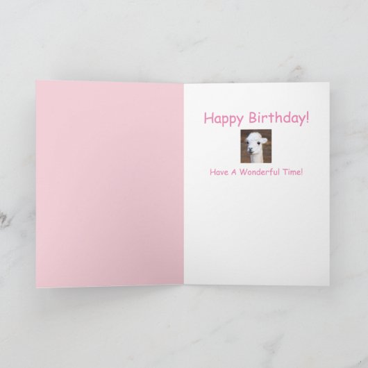 Carte d'anniversaire de la Llama (Intérieur)