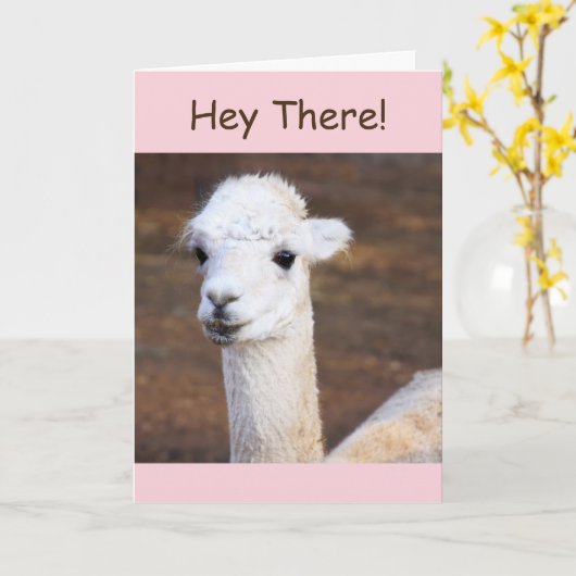 Carte d'anniversaire de la Llama (Fleur jaune)