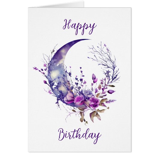 Carte d'anniversaire de la lune (Devant)