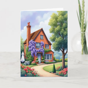 Carte d'anniversaire de la maison de jardin