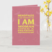 Carte d'anniversaire de la ménopause (Fleur jaune)