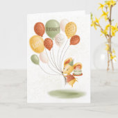 Carte d'anniversaire de la mignonne fête pour enfa (Fleur jaune)