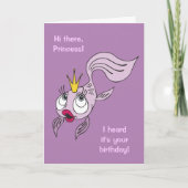 Carte d'anniversaire de la mignonne Fish Princess (Devant)