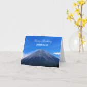 Carte d'anniversaire de la montagne (Fleur jaune)