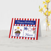 Carte d'anniversaire de la nièce militaire (Fleur jaune)