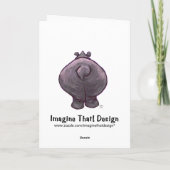 Carte d'anniversaire de la parade animale Hippopot (Dos)