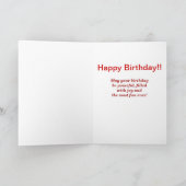 Carte d'anniversaire de la Passion du soleil intér (Intérieur)