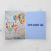 Carte d'anniversaire de la peinture à l'aquarelle (Intérieur)