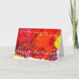 Carte d'anniversaire de la peinture Abstraite