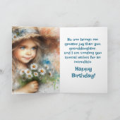 CARTE D'ANNIVERSAIRE DE LA PETITE-FILLE DE SOLEIL (Intérieur)