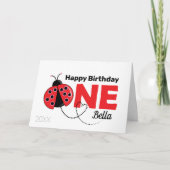 Carte d'anniversaire de la petite Ladybug 1er (Devant)