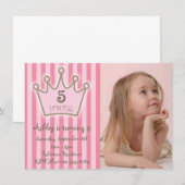 Carte d'anniversaire de la petite princesse (Devant / Derrière)
