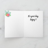 Carte d'anniversaire de la plage afro-américaine (Intérieur)