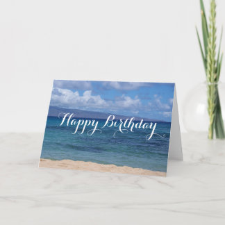 Carte d'anniversaire de la plage de Maui