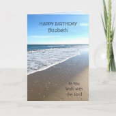 Carte d'anniversaire de la plage religieuse (Devant)