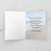 Carte d'anniversaire de la plage religieuse (Intérieur)