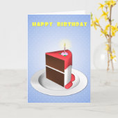 Carte d'anniversaire de la plus grande tranche (Fleur jaune)