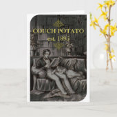 Carte d'anniversaire de la pomme de terre du canap (Fleur jaune)