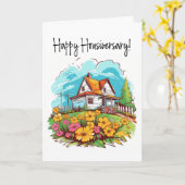 Carte d'anniversaire de la première année à Summer (Fleur jaune)