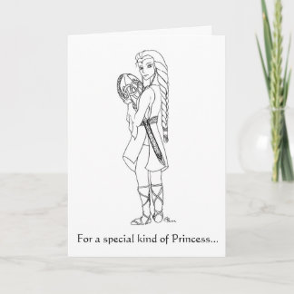 Carte d'anniversaire de la princesse celtique