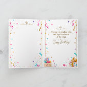 Carte d'anniversaire de la princesse chat mignonne (Intérieur)