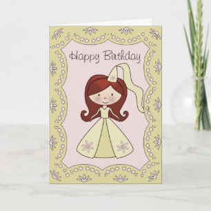 Carte d'anniversaire de la princesse de l'île