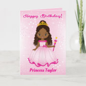 Carte d'anniversaire de la princesse noire | Ajout (Devant)