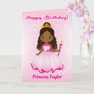 Carte d'anniversaire de la princesse noire Ajout