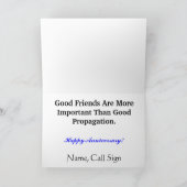 Carte d'anniversaire de la radio de jambon Couple (Intérieur)