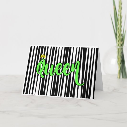 Carte d'anniversaire de la Reine (taille standard) (Devant)