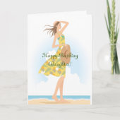 CARTE D'ANNIVERSAIRE DE LA ROBE DE PLAGE (Devant)