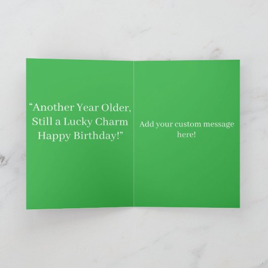 Carte d'anniversaire de la Saint-Patrick (Intérieur)