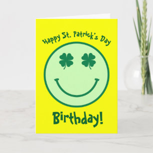 Carte d'anniversaire de la Saint-Patrick