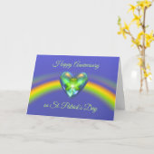 Carte d'anniversaire de la Saint-Patrick en forme (Fleur jaune)