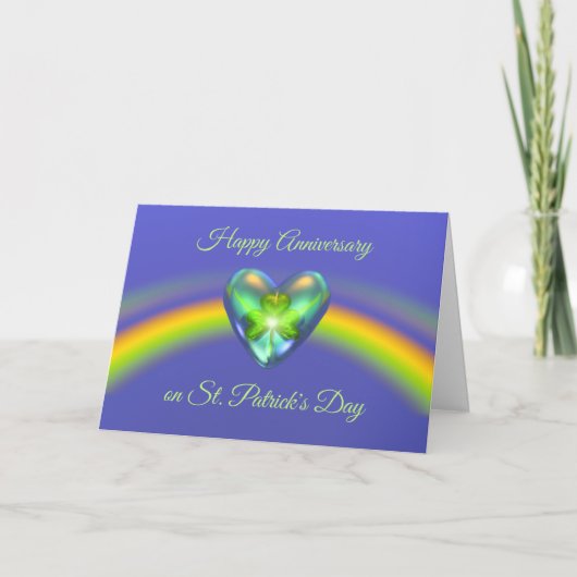 Carte d'anniversaire de la Saint-Patrick en forme (Devant)