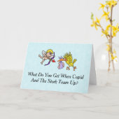 Carte d'anniversaire de la Saint-Valentin cupide e (Fleur jaune)