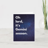 Carte d'anniversaire de la saison Gemini (Devant)