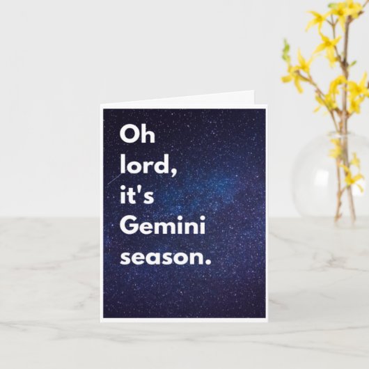 Carte d'anniversaire de la saison Gemini (Fleur jaune)